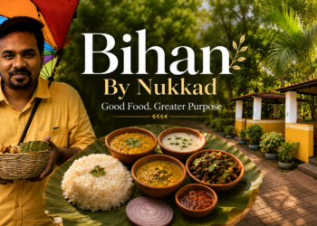 Bihan by Nukkad restaurant in Raipur showcasing authentic Chhattisgarhi food, lush green ambience, and a socially inclusive dining experience.