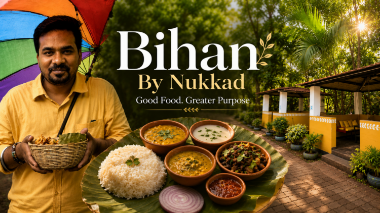 Bihan by Nukkad restaurant in Raipur showcasing authentic Chhattisgarhi food, lush green ambience, and a socially inclusive dining experience.