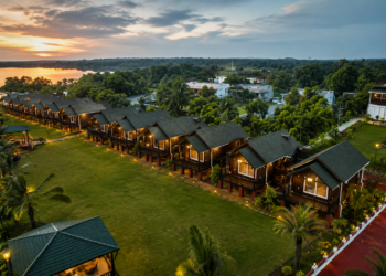 Lakeview cottages near Gangrel Dam surrounded by greenery in Dhamtari, Chhattisgarh