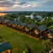 Lakeview cottages near Gangrel Dam surrounded by greenery in Dhamtari, Chhattisgarh