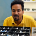Pijush K.Roy trying on eyeglasses at Dr Divyans Eye Care in Raipur
